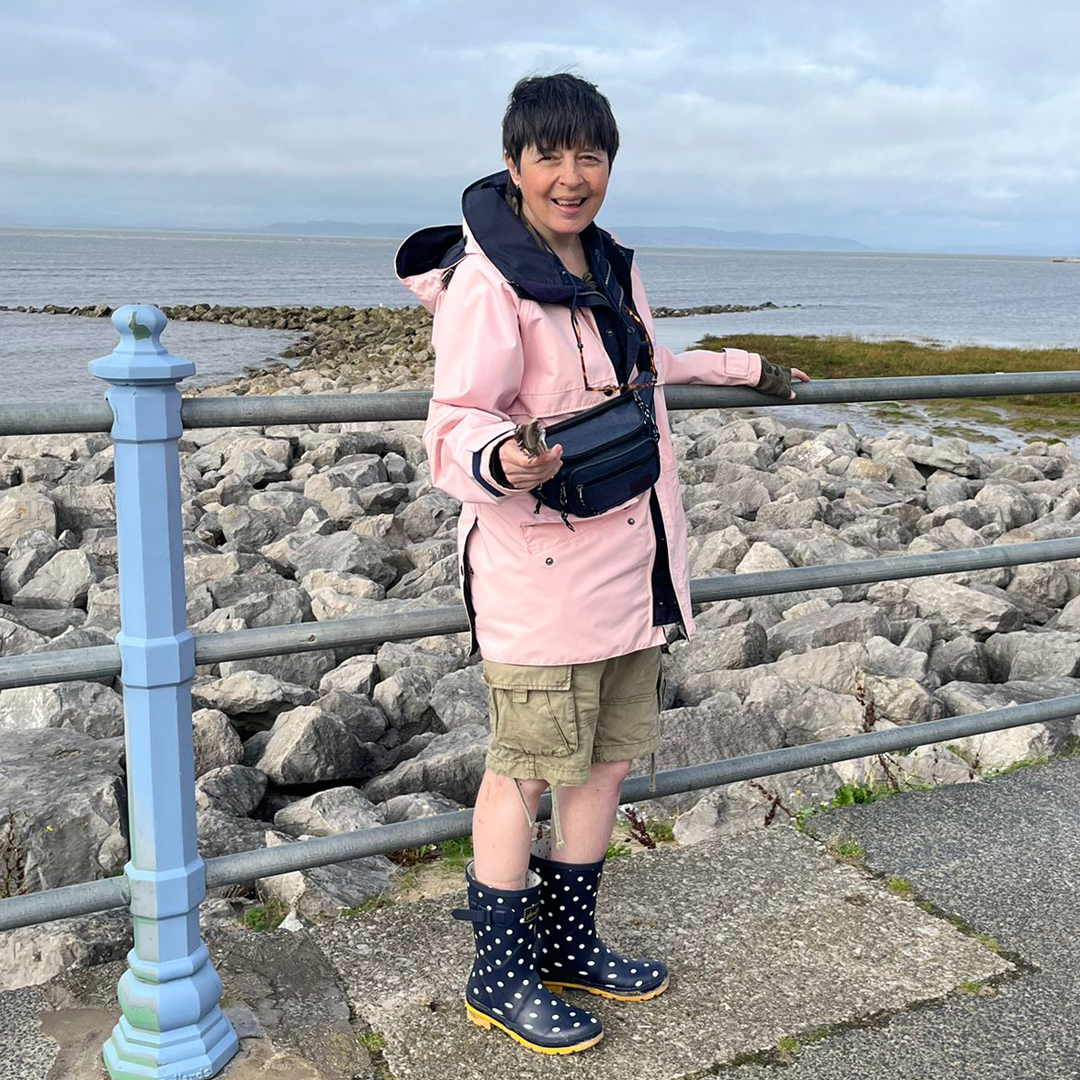 Sarah enjoy the sea side